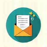 Illustration of fast document delivery icon.