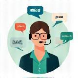 Illustration of customer support chat icon.